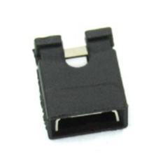 1x Conector Jumper sem Alça Aba - 2 Vias Plástico - Placa Circuito Impresso Arduino Eletrônica