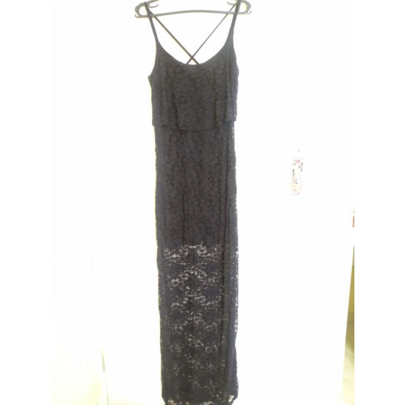 Vestido longo clearance preto transparente