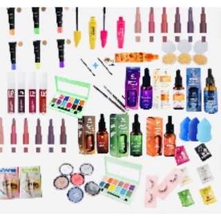 Box kit revenda maquiagem contendo 56 produtos kit Maquigem
