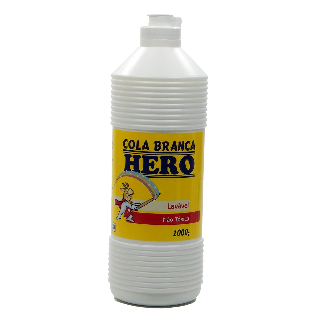 Cola Branca Escolar 1000g - Marca HERO | Shopee Brasil