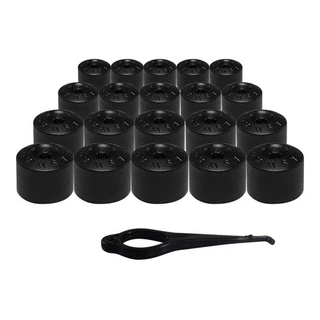 Capa Parafuso Vw Tiguan Nivus Jetta Preta Fosca 20pçs 17mm
