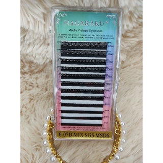 CÍLIOS Y NAGARAKU VOLUME BRASILEIRO MIX 8-12 mm 0.07 D( ENVIO RÁPIDO)