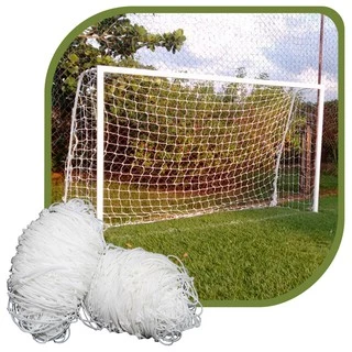Par de Rede para Trave de Gol Society Suiço 4mts Fio 2mm Nylon
