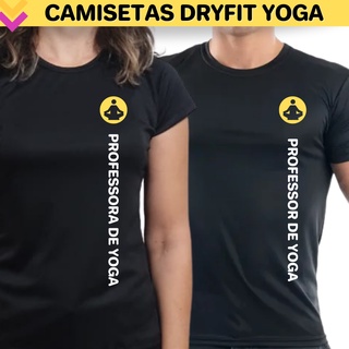 Camiseta Camisa Yoga Professor Nome Personalizado Dry Fit