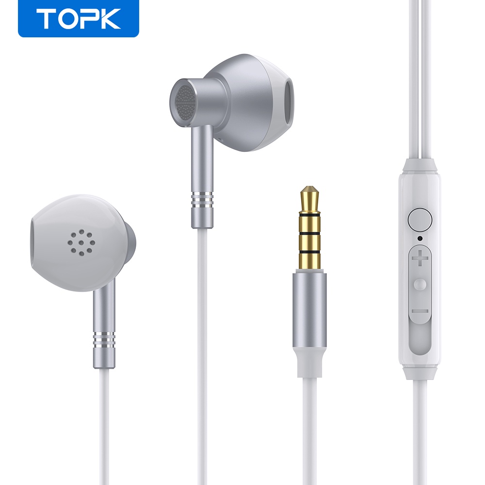 Fones de ouvido esportivos com fio e microfone 3,5 mm. | Shopee Brasil