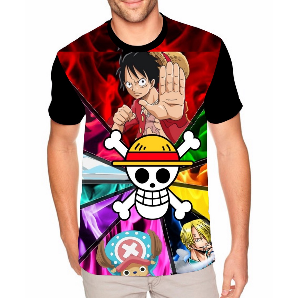 2198- camisetas animes one piece coração