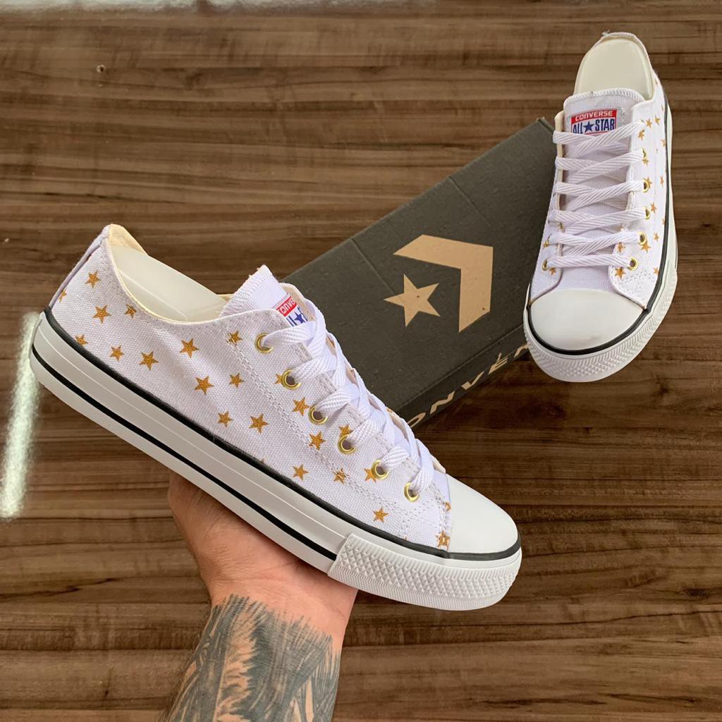 All star store branco com dourado