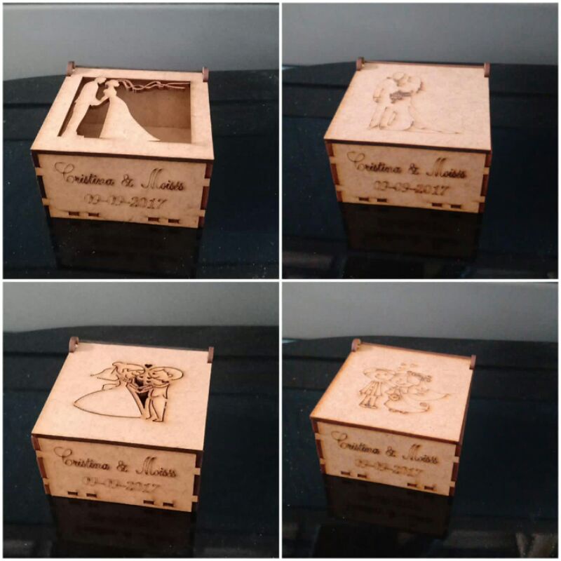 15 Caixinhas MDF Lembrancinhas de Casamento Personalizadas em Oferta na Shopee