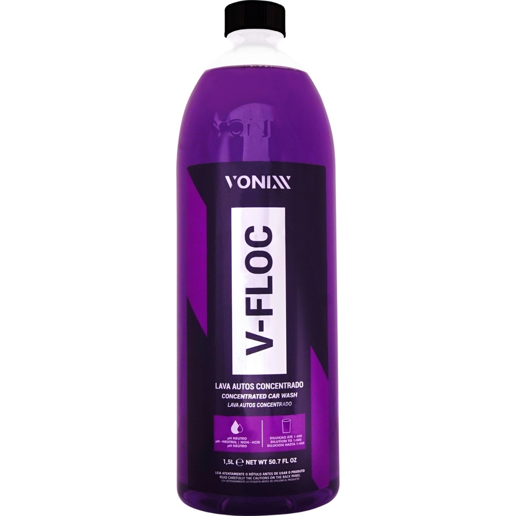 V-Floc 1,5L Shampoo Lava Autos Super Concentrado Vonixx