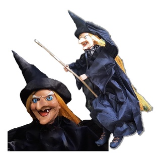 Bruxa de Halloween Enfeite Sanfonado com Vassoura - Extra Festas