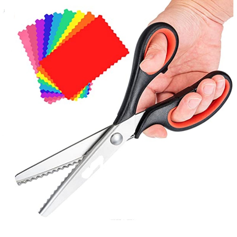 Tesoura de picotar zig zag artesanato craft costura tecido eva papel
