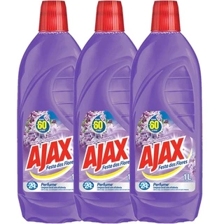 Kit com 3 Limpador Diluível Ajax Festa das Flores Lavanda 1L Cada em Oferta na Shopee