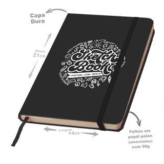 Caderno SKETCHBOOK GRANDE 14x21cm 80 folhas tipo pólén