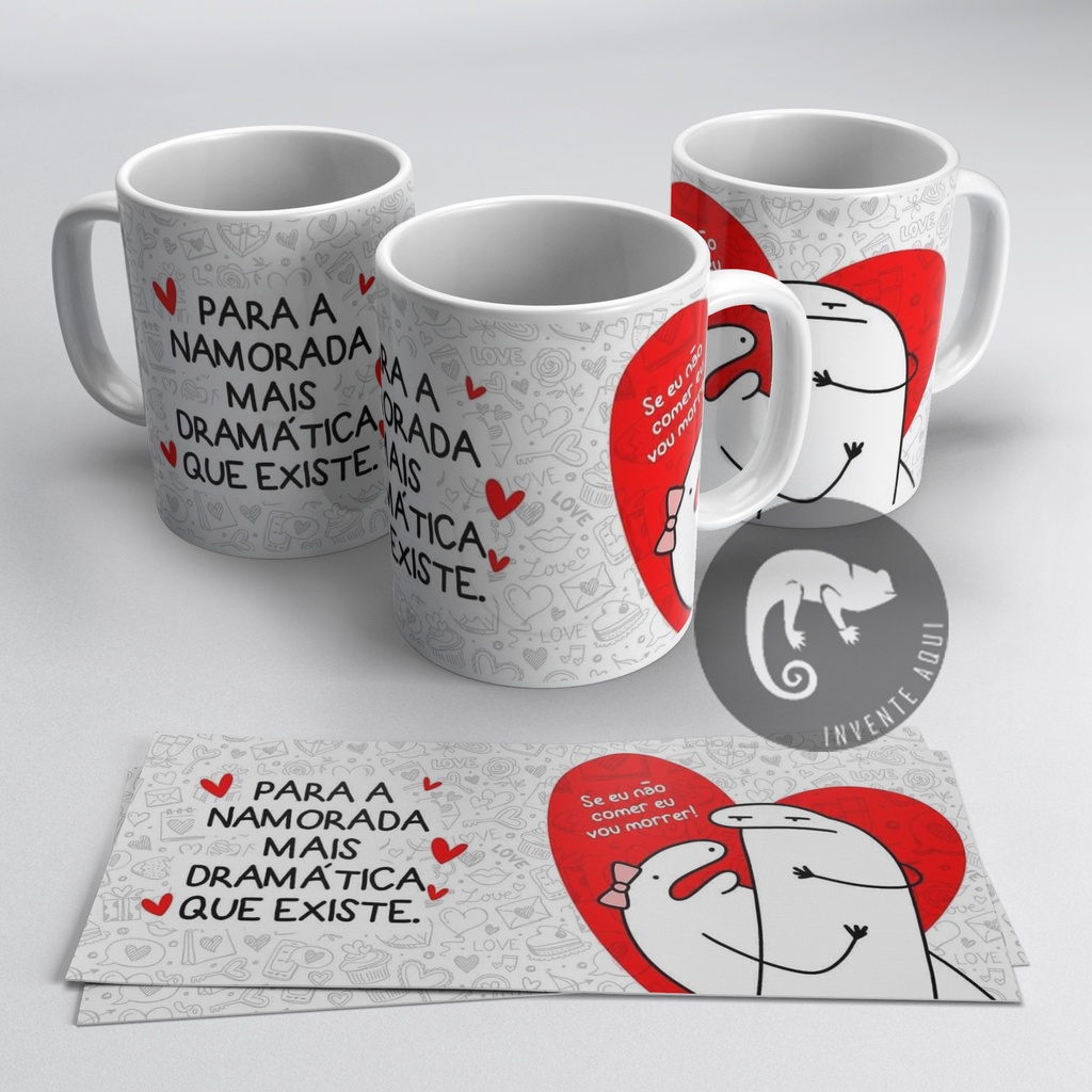 Caneca Cerâmica Florks Meme Dia Dos Namorados Para A Namorada Mais Dramatica 325ml Shopee Brasil 