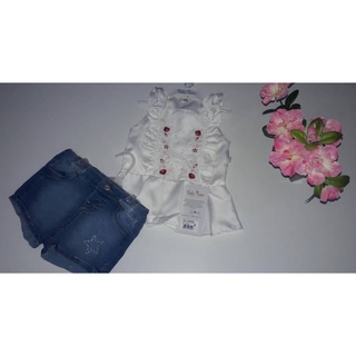 Conjunto Menina Verão Blusa Boxy Over em Meia Malha com Shorts em Jeans  Belini Barbie 6 a 12 - Infanti - Loja de Roupa Infantil Para Meninas,  Meninos e Bebês