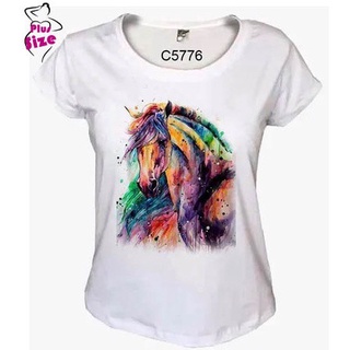 Blusas Femininas Cavalo Country Colorido C5776