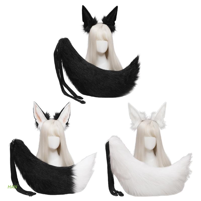 Kit De Disfraz De Lobo Para Mujer – Cola De Imitación Piel, Máscara De Zorro Y Patas, Accesorio De Cosplay Para Halloween, Carnaval Y Fiestas De Disfraces