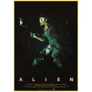 Cartaz de alienígena, cartaz de filme kraft para decoração de casa, pôster  de parede do núcleo de desenho, decoração de quarto, /806 - AliExpress