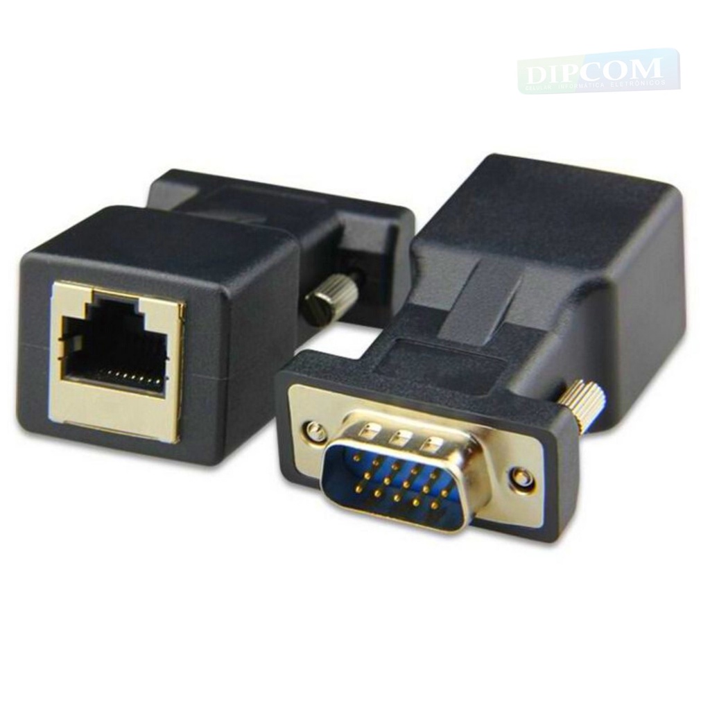 Adaptador VGA Macho x RJ45 Fêmea | Shopee Brasil