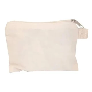 10 Necessaire algodão 12x18 100% algodão cru ecologicamente correto