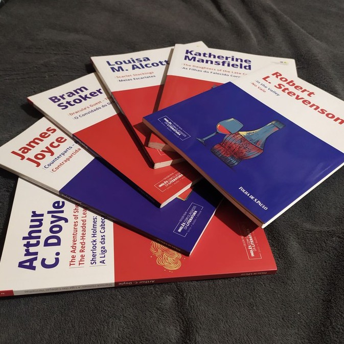 Coleção Folha Inglês Com Clássicos da Literatura 6 livros Robert Louis Stevenson, Katherine