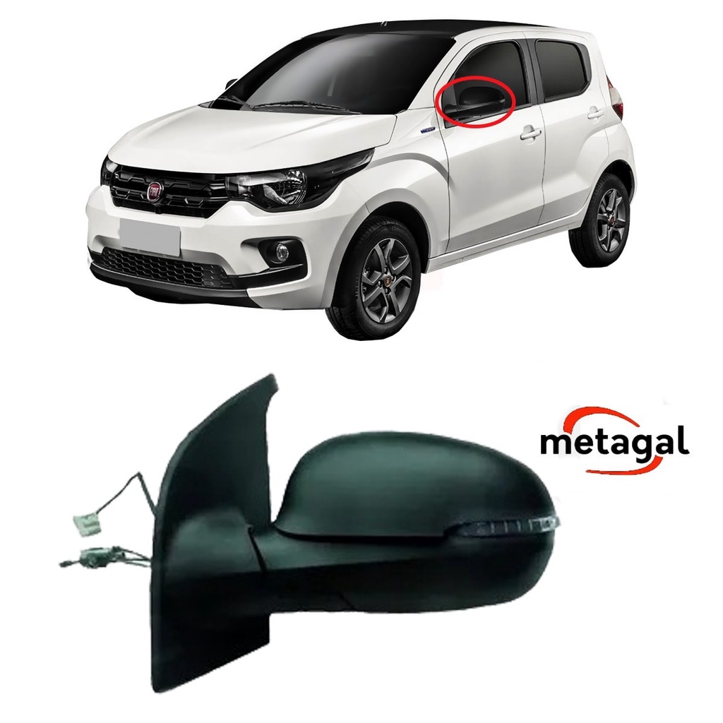 Retrovisor Fiat Mobi 2014 2015 2016 2017 2018 2019 2020 2021 Manual ...