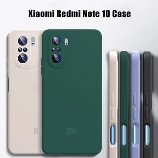 Capa De Celular Capinha Invólucro Xiaomi Redmi note10\ note10s\ note10 pro max\ note 5G\ poco X3 Ultra Capa flexível de silicone líquido lateral direto