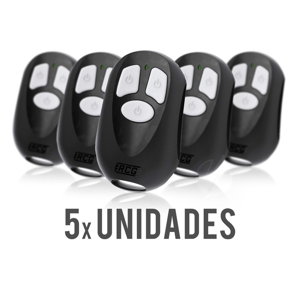 Kit 5 Controle Remoto Rcg P/alarme, Portão Eletrônico 433mhz
