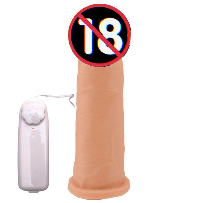 Penis de Borracha Com Vibrador sex shop Externo Cor Bege 16 5 x 4  