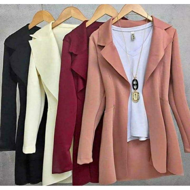 Blazer longo best sale feminino plus size