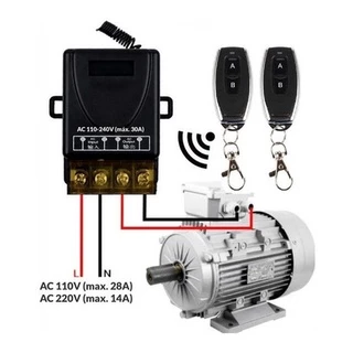Rele Liga Desliga Sem Fio + 2 Controle Remoto 110v 220v 30ah
