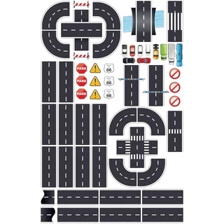 Adesivo de Parede Quarto Infantil Ruas e Carros