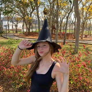 Chapéu De Bruxa Halloween Dia das Bruxas Pontas Preto Envio Imediato Barato Estoque no Brasil