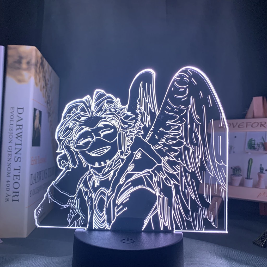 Anime My Hero Academia Hawks Figure Lâmpada Led Noturna Jagermeister
