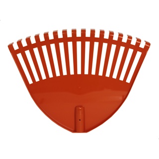 Vassoura Jardim Rastelo Plástico Folhas Grama N°16 Laranja