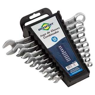 Kit Chave Combinada 6 A 17 Mm Com 10 Peças Brasfort
