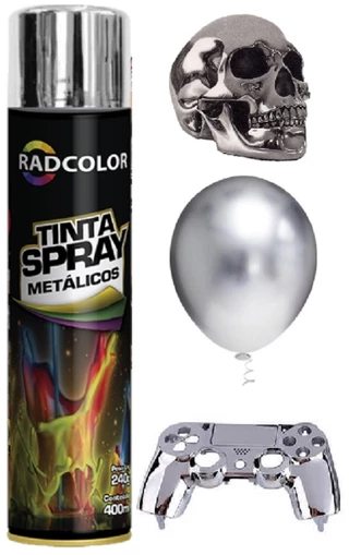 Spray Tinta Cromado Brilhante 400ml Radcolor Metalizada Para Rodas, Farol, etc - Pra zerar estoque em Oferta na Shopee