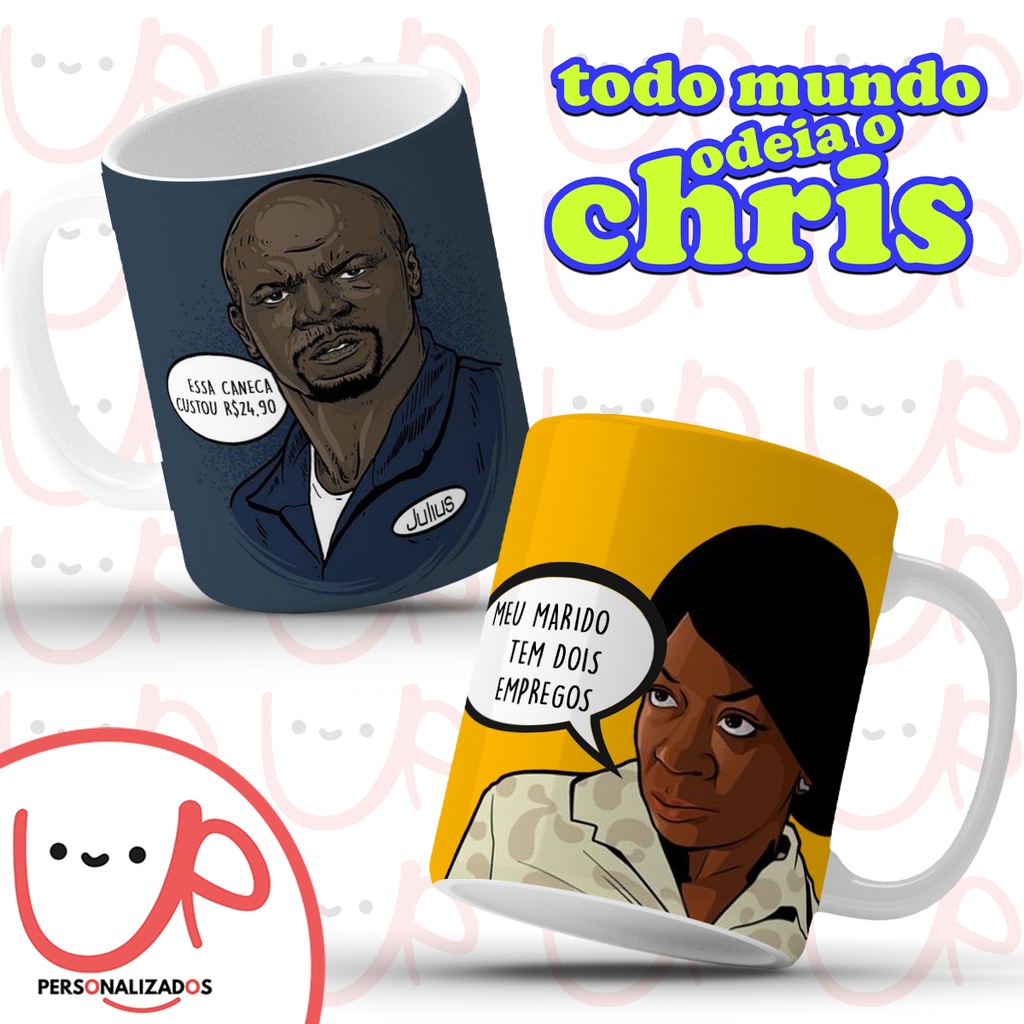 Caneca exclusiva meme da moda julius rochelle chris divertida casal ...