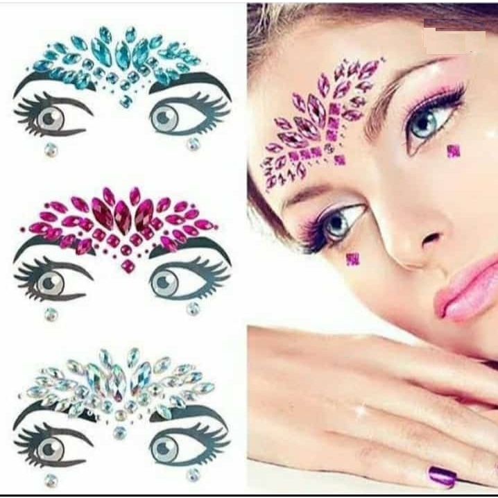 Adesivo Strass Colorido Maquiagem Carnaval Shopee Brasil