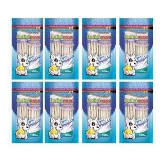 Combo Petisco Palitinho Ossinho Cães Filhotes Deliciosso Palito Natural Fino Baby Leite 8 Pacotes