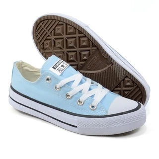 Tênis Masculino e Feminino Casual Cano Baixo Star Azul Bebê Chuck Taylor