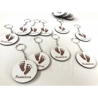 Kit 20 Chaveiros Pezinho com nome