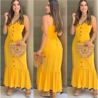 Vestido Amarelo Ano Novo, Vestido Feminino Urbanic Nunca Usado 80097839