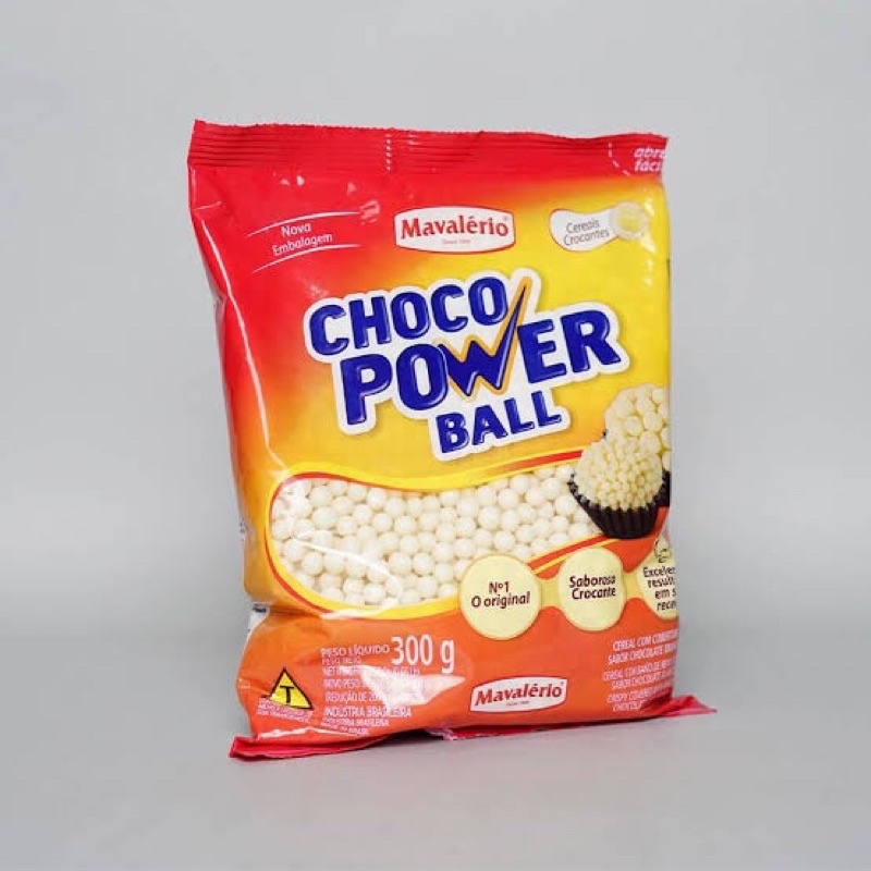 Cereal com Cobertura Sabor Chocolate Branco Choco Power Ball Mini 300g