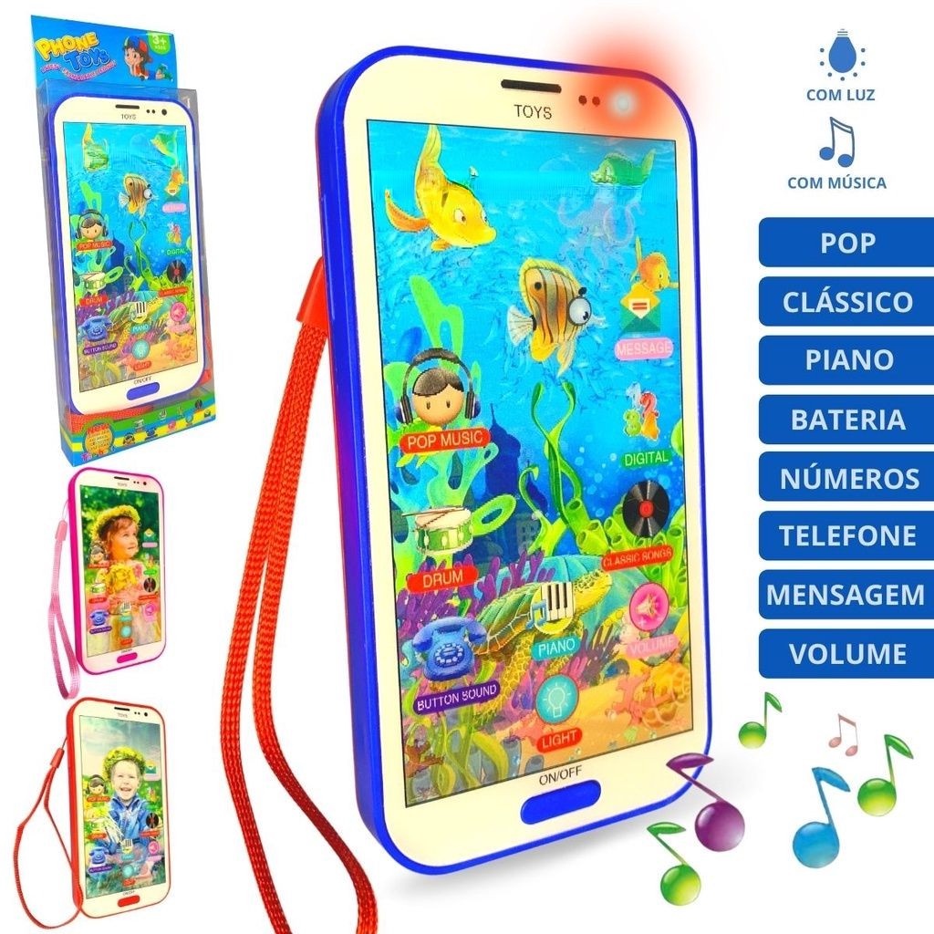 Baby Light Music Celular Simulado Brinquedo Para Celular Para