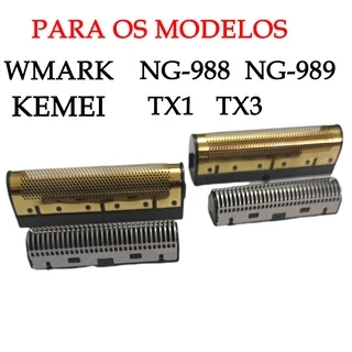 Lamina de Reposicao Para Shaver Wmark Kemei Refil Com Tela 988 989 TX1