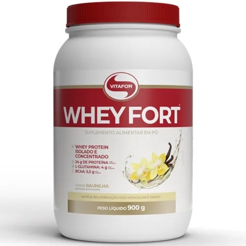 WHEY FORT VITAFOR 900GR WHEY PROTEIN SABOR BAUNILHA