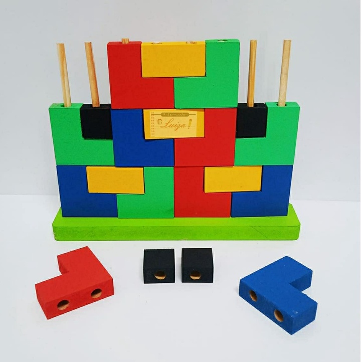 Brinquedo Educativo Blocos de Montar de Madeira Infantil - Bambinno -  Brinquedos Educativos e Materiais Pedagógicos