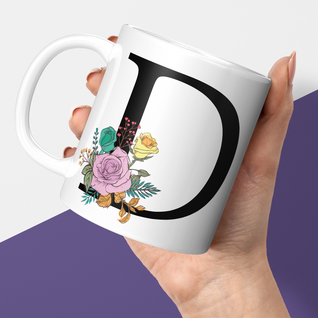 Caneca Letras do Alfabeto - Caneca Personalizada Letra D | Shopee Brasil
