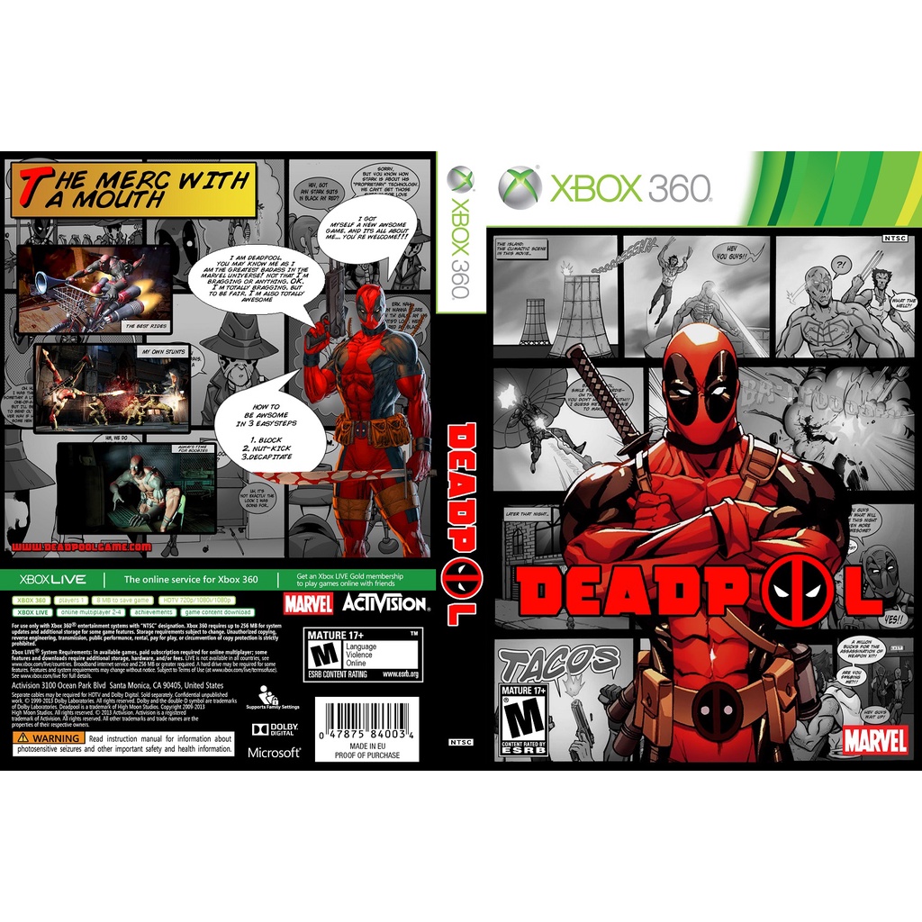 Jogo Novo Lacrado Deadpool The Game Para Xbox 360 Ntsc no Shoptime